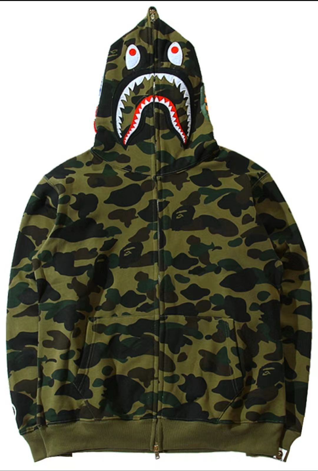 Bape Zip Up Hoodie Green