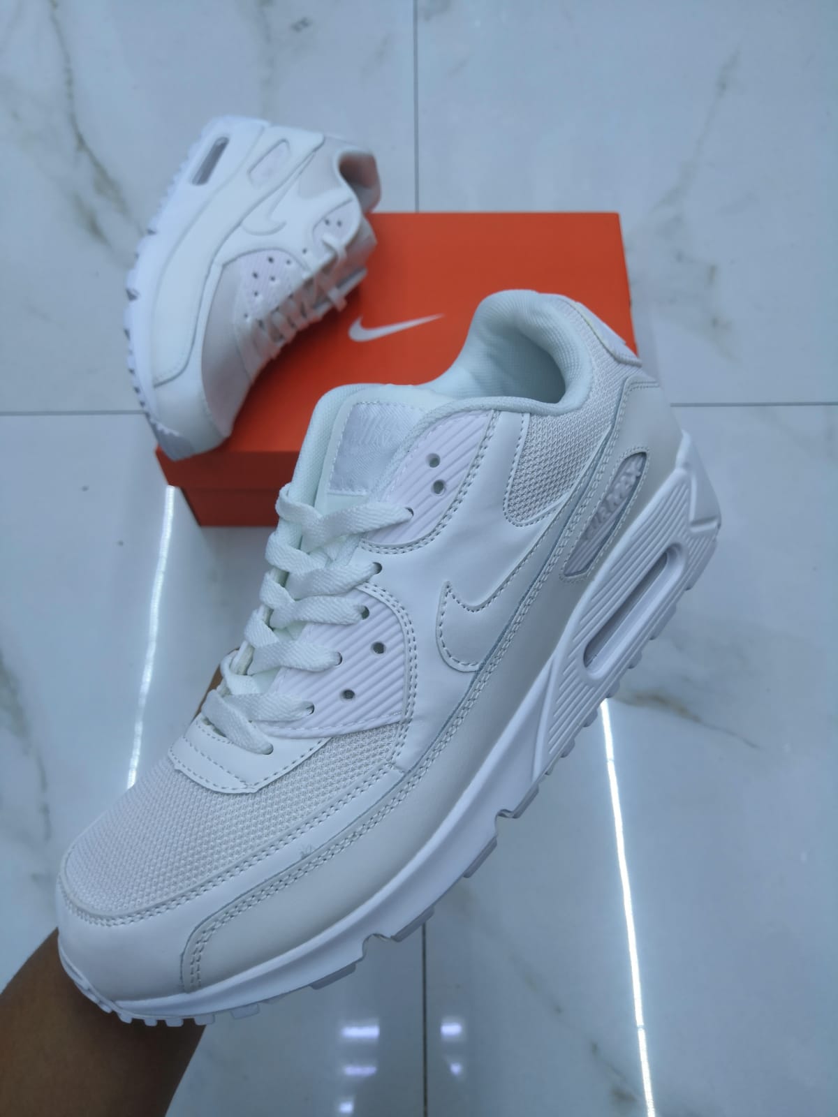 Nike Air Max 90 Leather Triple White